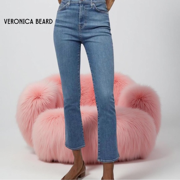 Veronica Beard Denim - 🌸 VERONICA BEARD Carly Kick Flare High Rise Light Blue Jeans Size Small